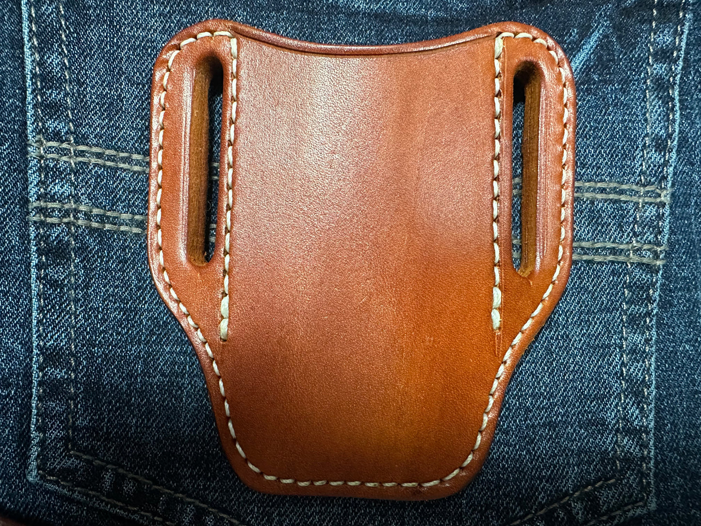 LEATHER SQUARE BOTTOM PANCAKE KNIFE SHEATH