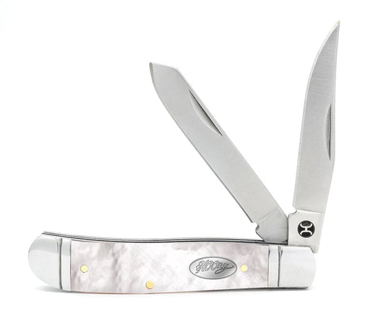 HOOEY "MOTHER OF PEARL TRAPPER" KNIFE, LARGE