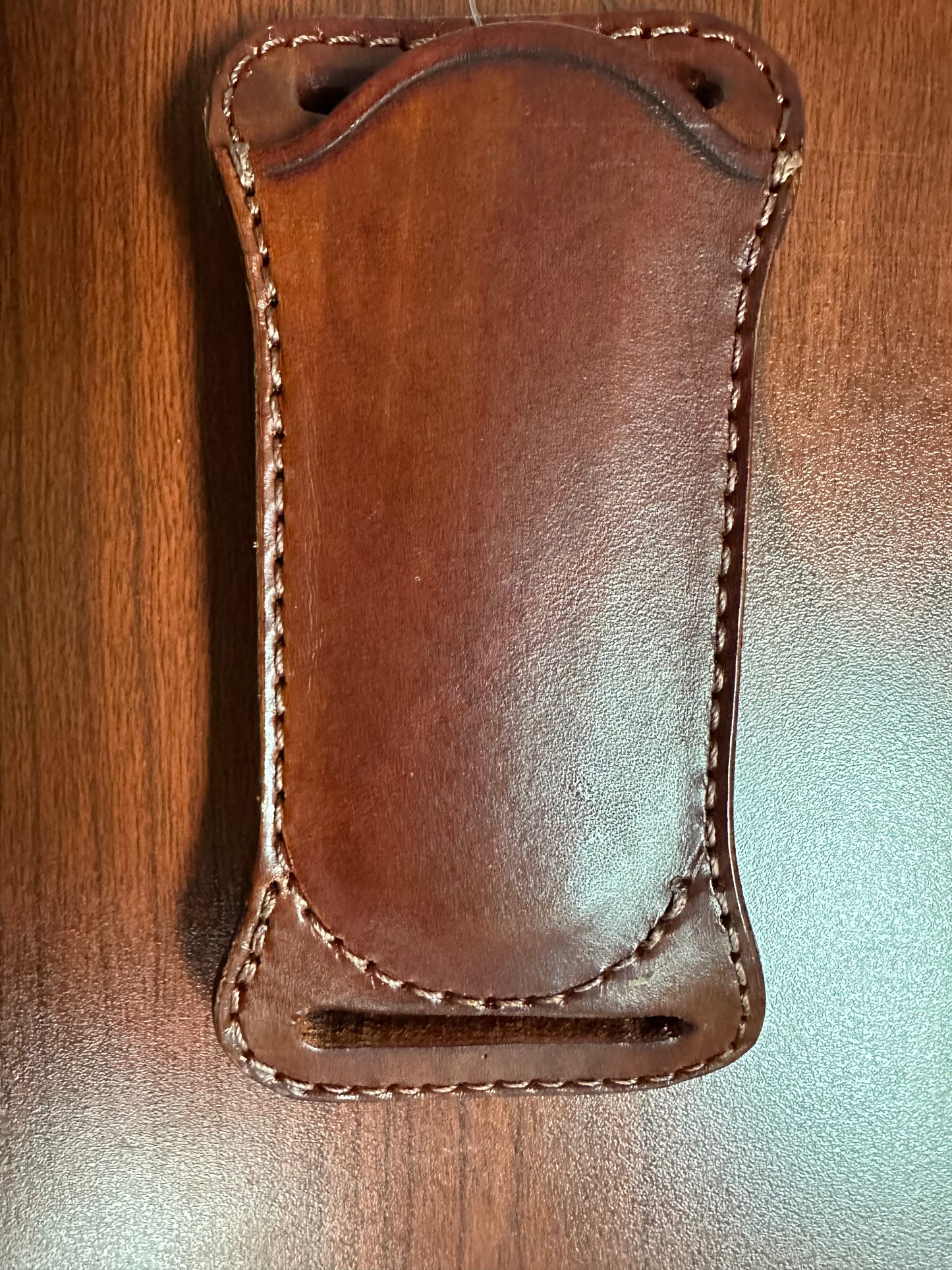 SMOOTH LEATHER SIDEWAYS KNIFE SHEATH