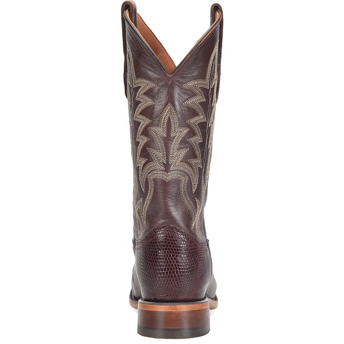 Justin George Strait Reposado 12" Chocolate Lizard Cowboy