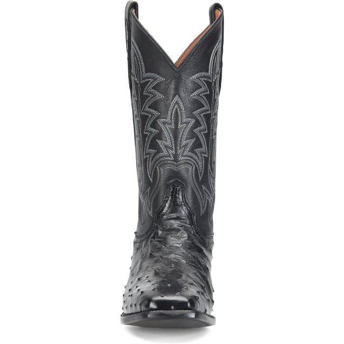 Justin George Strait Rancher 12" Obsidian Black Ostrich Cowboy