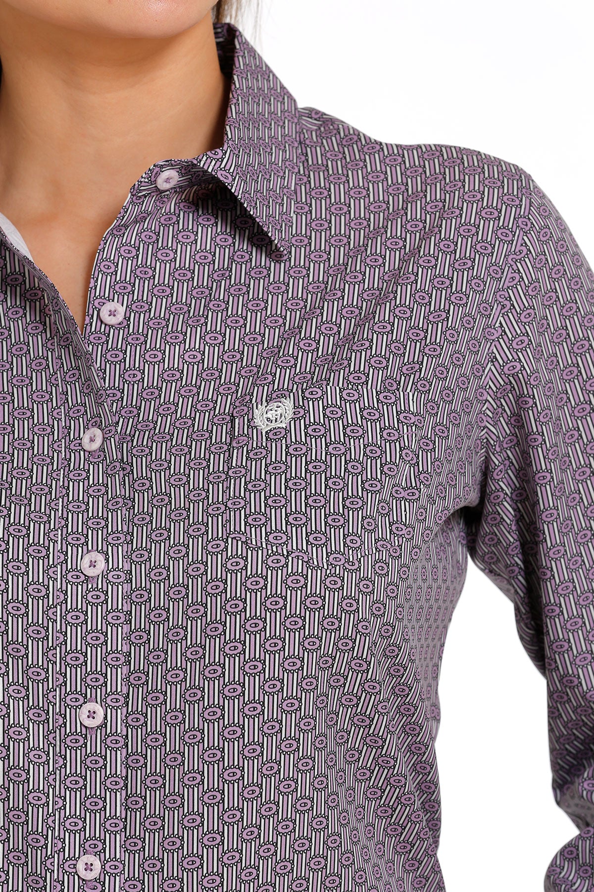 CINCH LADIES PURPLE ARENAFLEX LONG SLEEVE SHIRT