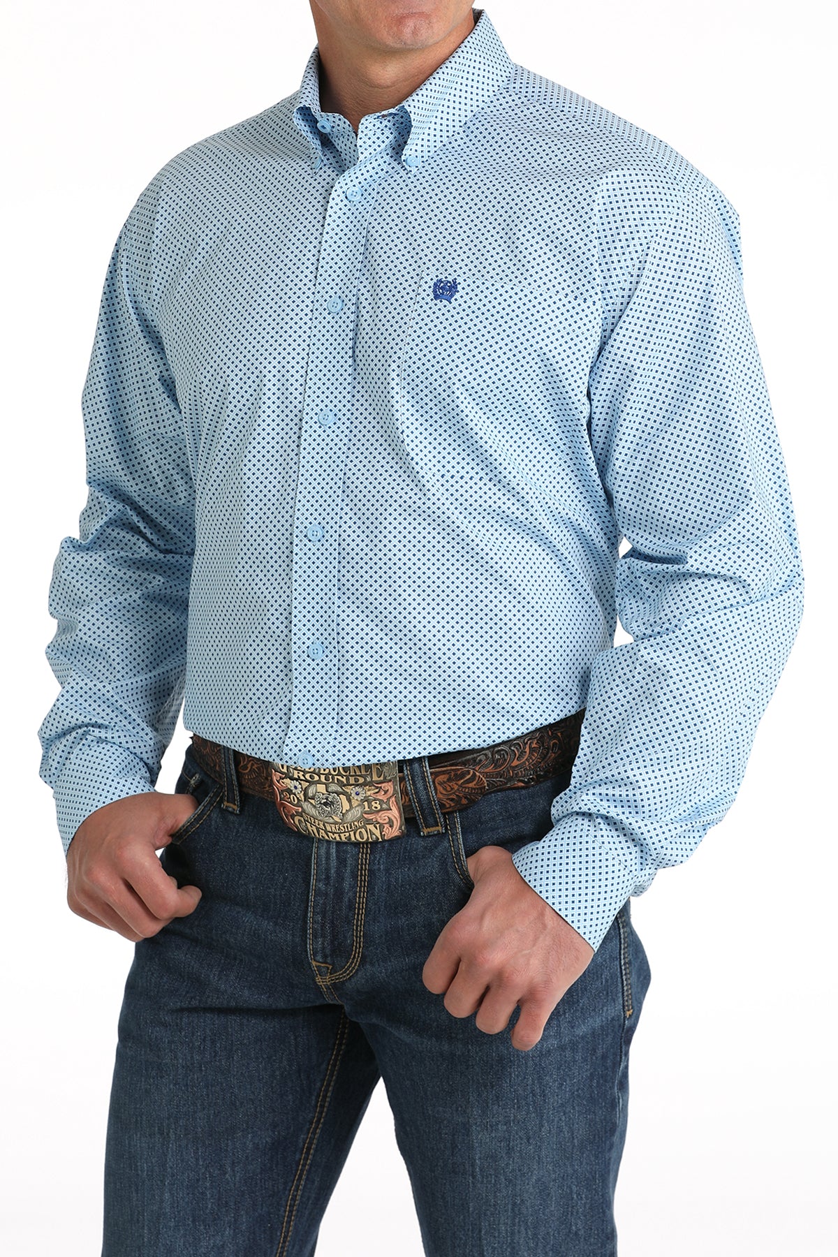 CINCH BLUE DIAMOND LONG SLEEVE SHIRT