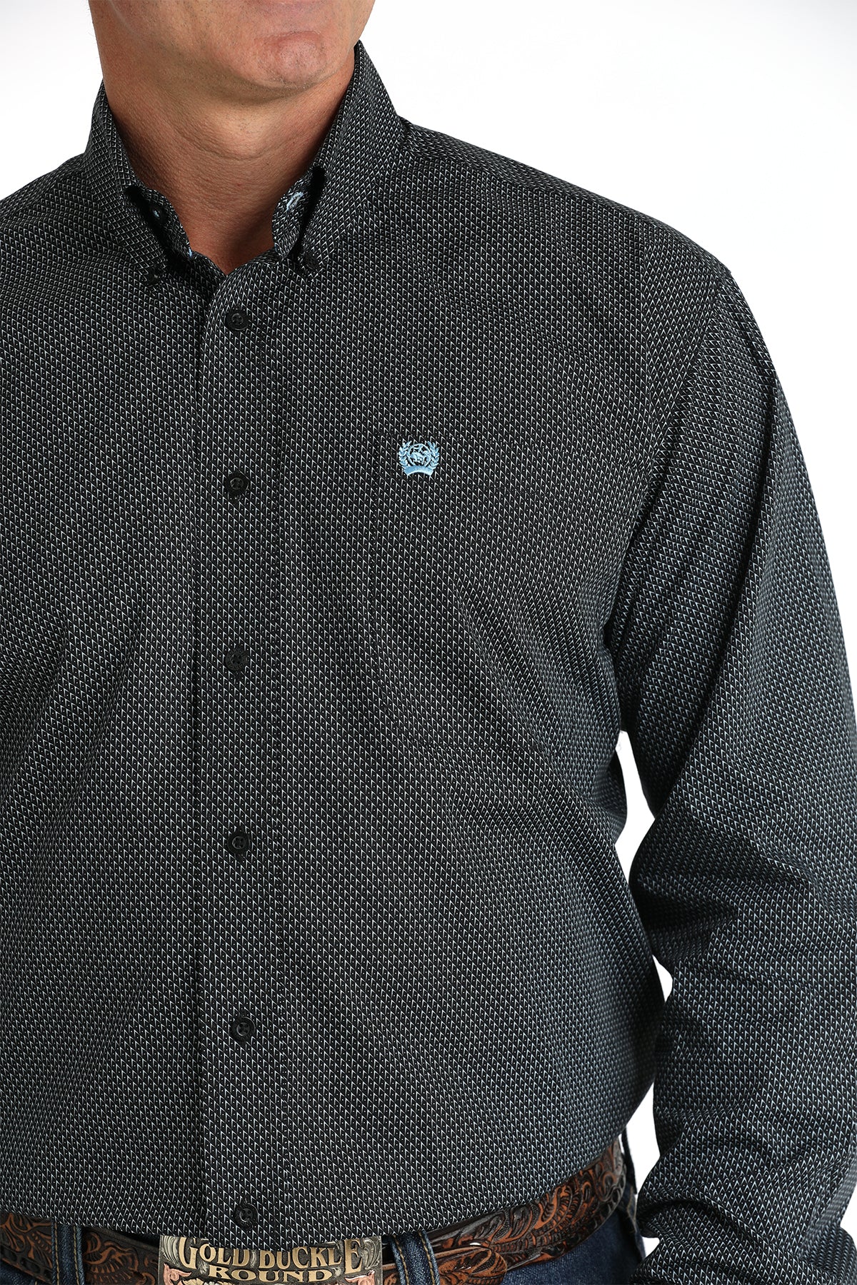 CINCH BLACK SIDE ZAG LONG SLEEVE SHIRT