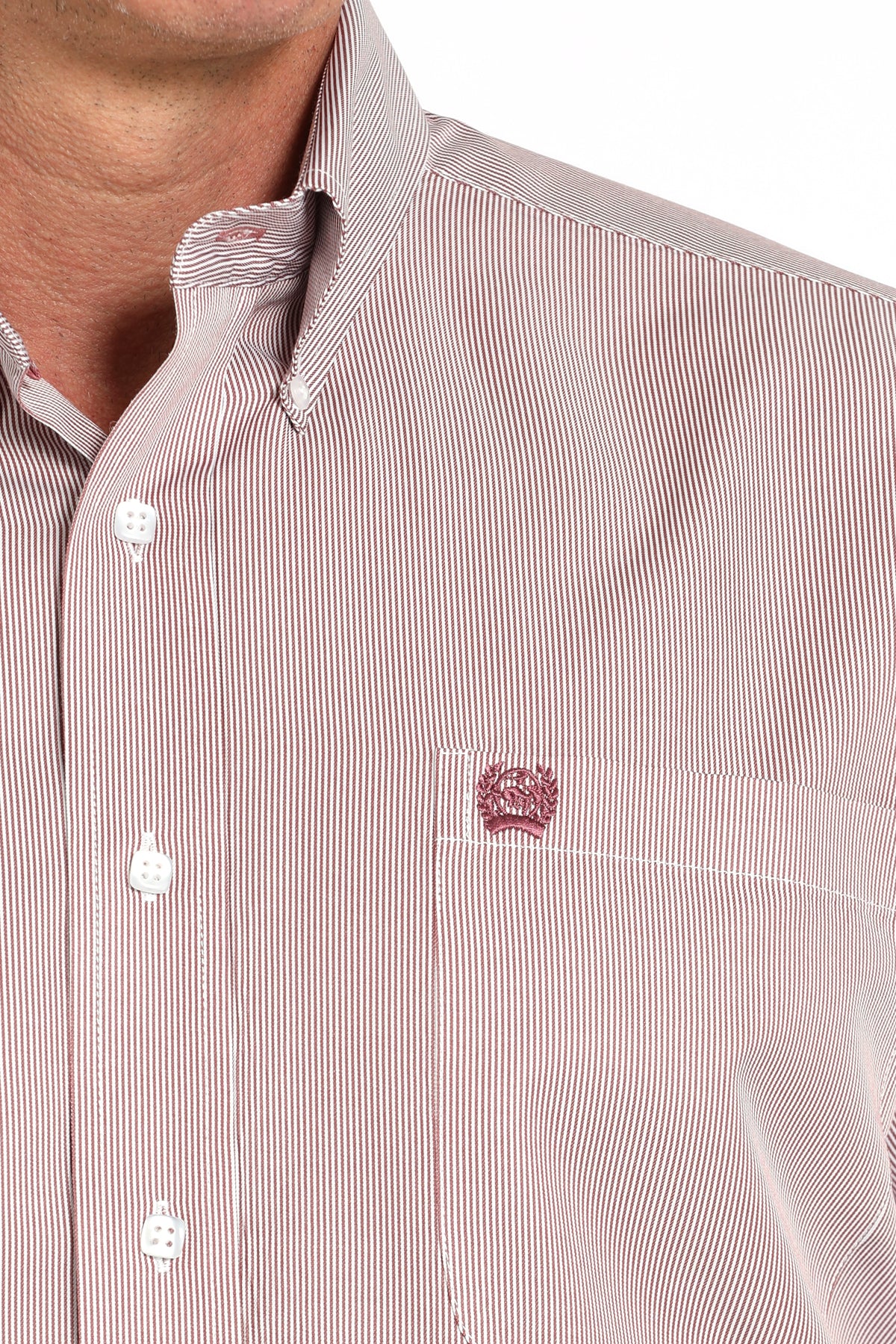 Cinch Pink Tencel™ Striped Button-Down Western Shirt