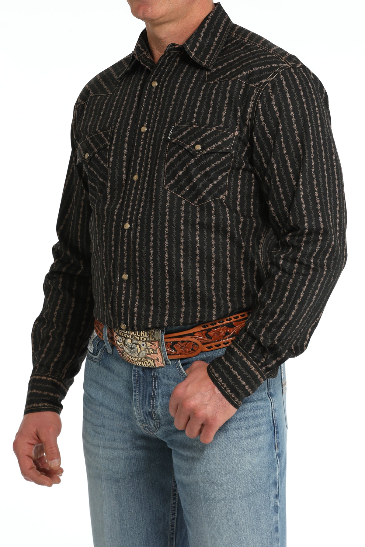 CINCH BLACK GARDEN LONG SLEEVE SNAP SHIRT