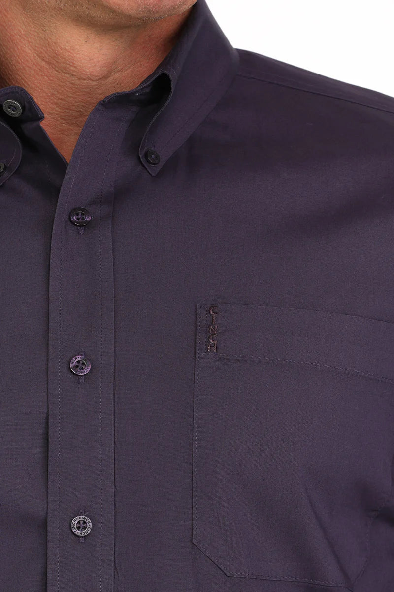 CINCH PURPLE SOLID MODERN FIT LONG SLEEVE SHIRT