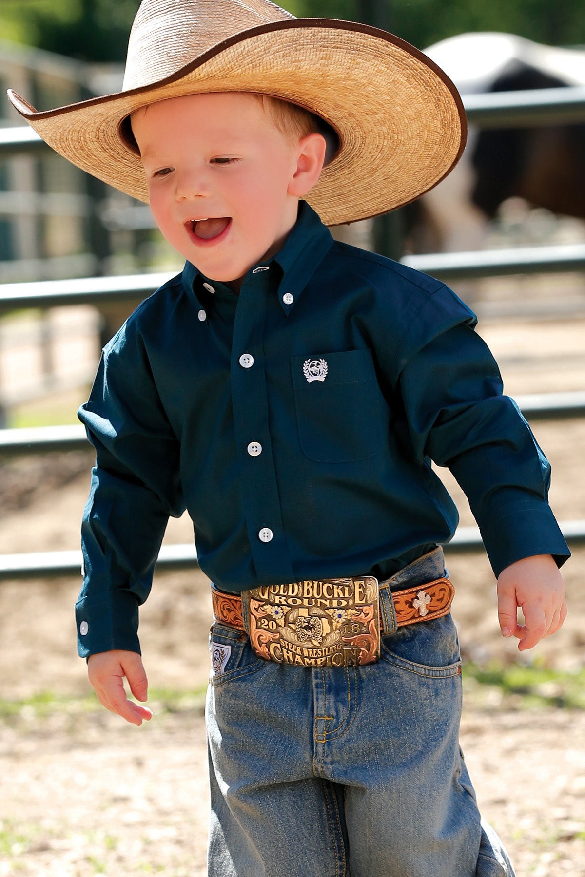 CINCH TEAL LONG SLEEVE SHIRT