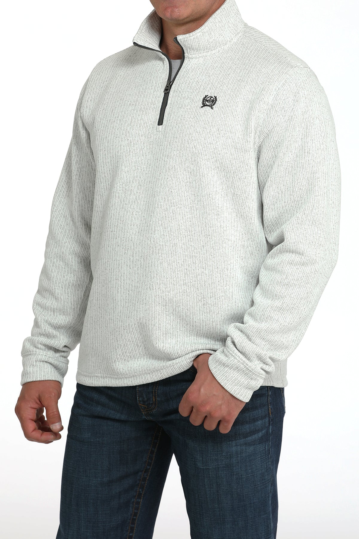 Cinch Men's Light Grey Pullover