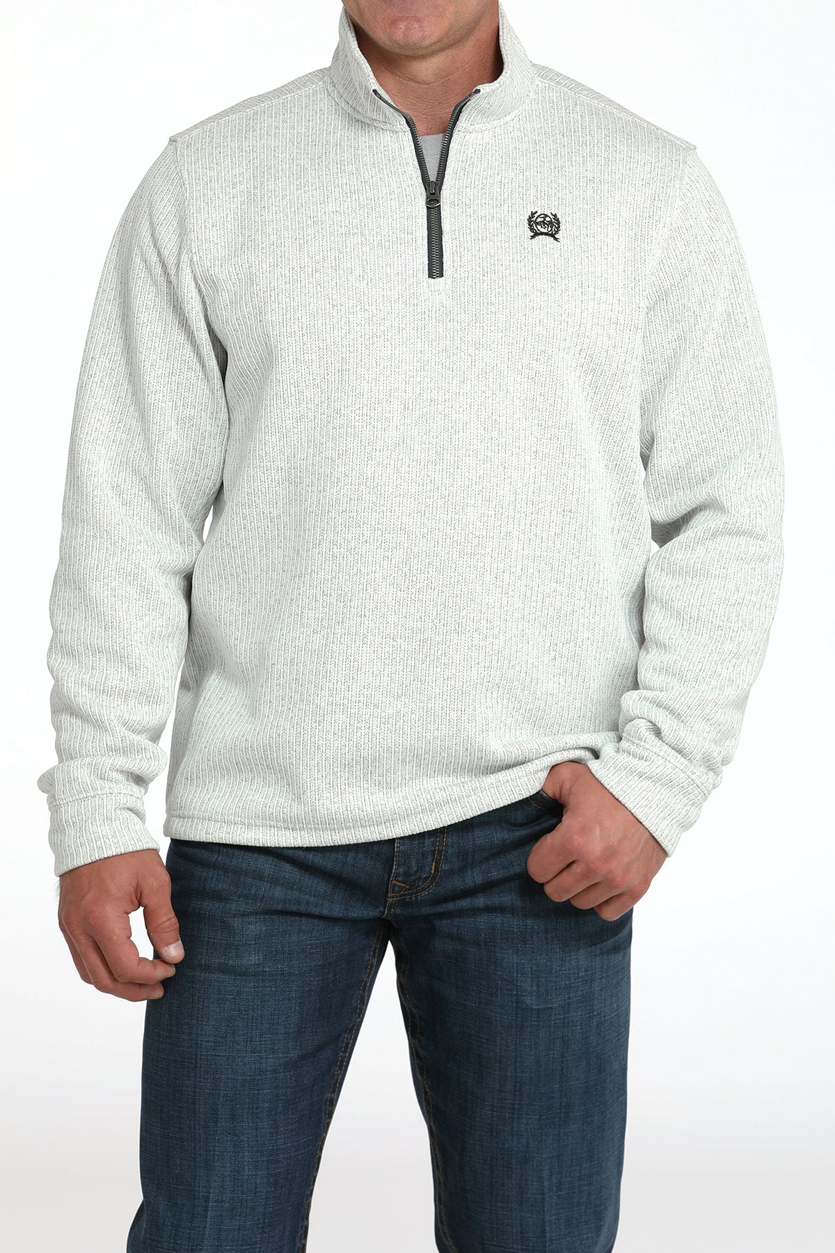 Cinch Men's Light Grey Pullover