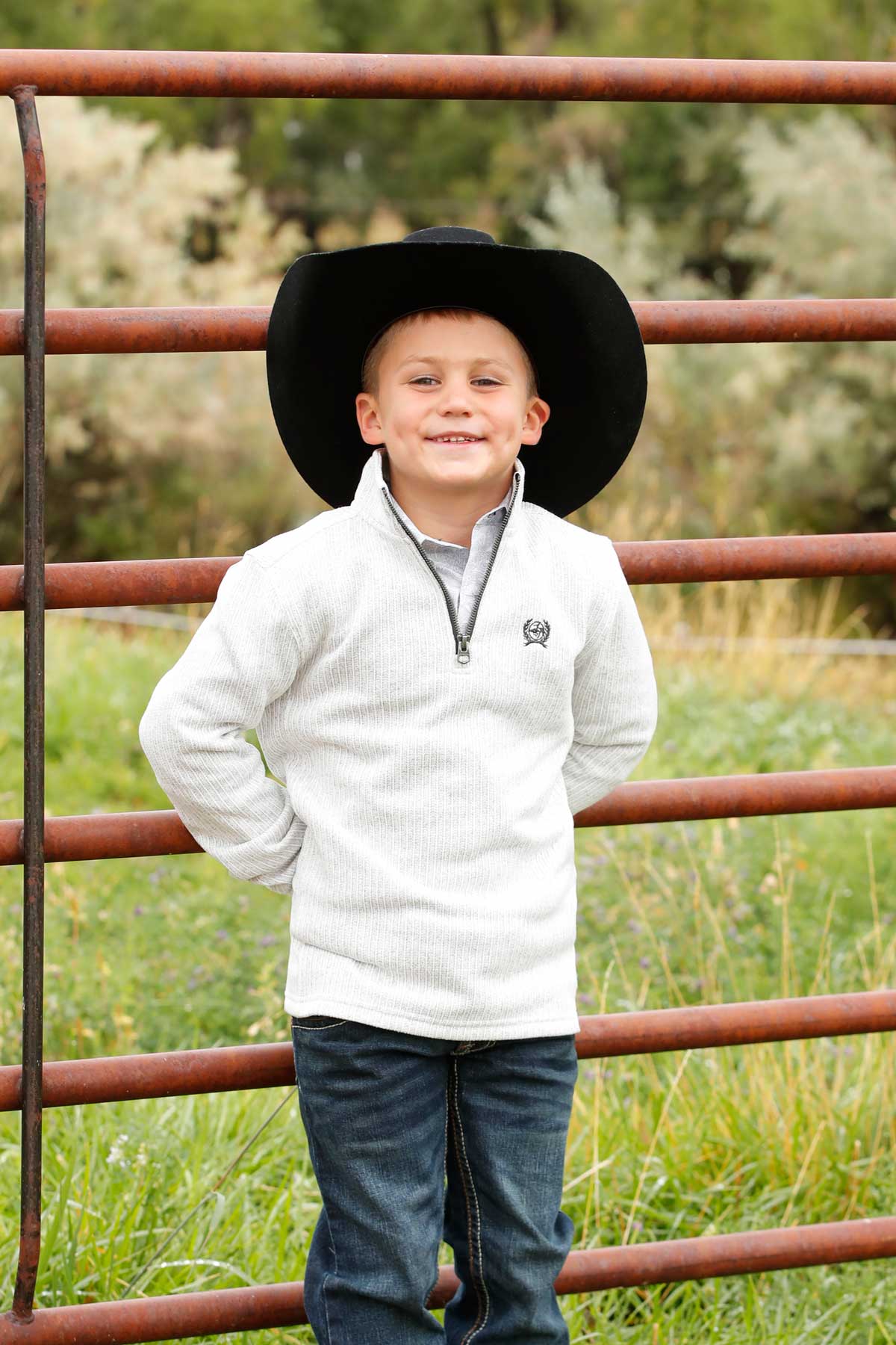 Cinch Boy's Light Grey Pullover