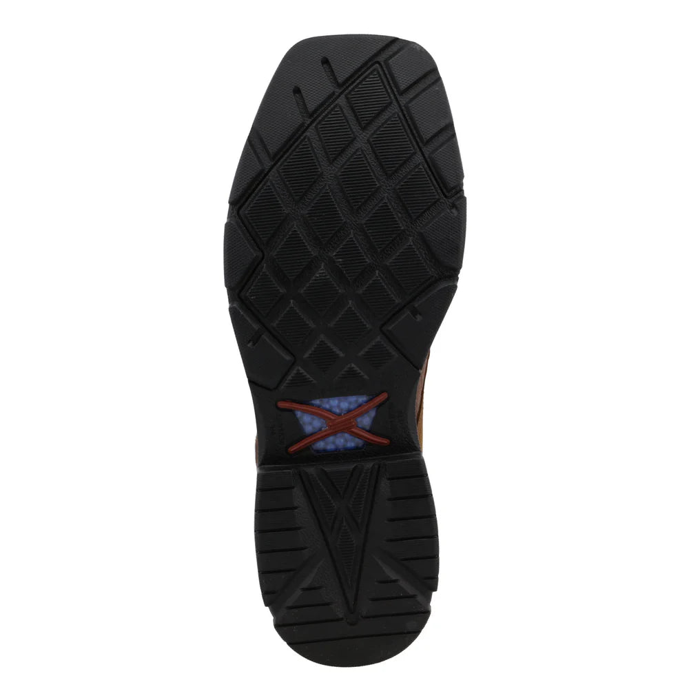 Twisted X 8" CellStretch Distressed Saddle & Cognac Lacer Work Boot