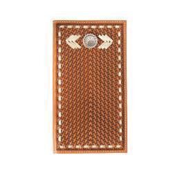 Nocona Rawhide Lace Concho Tan Rodeo Wallet