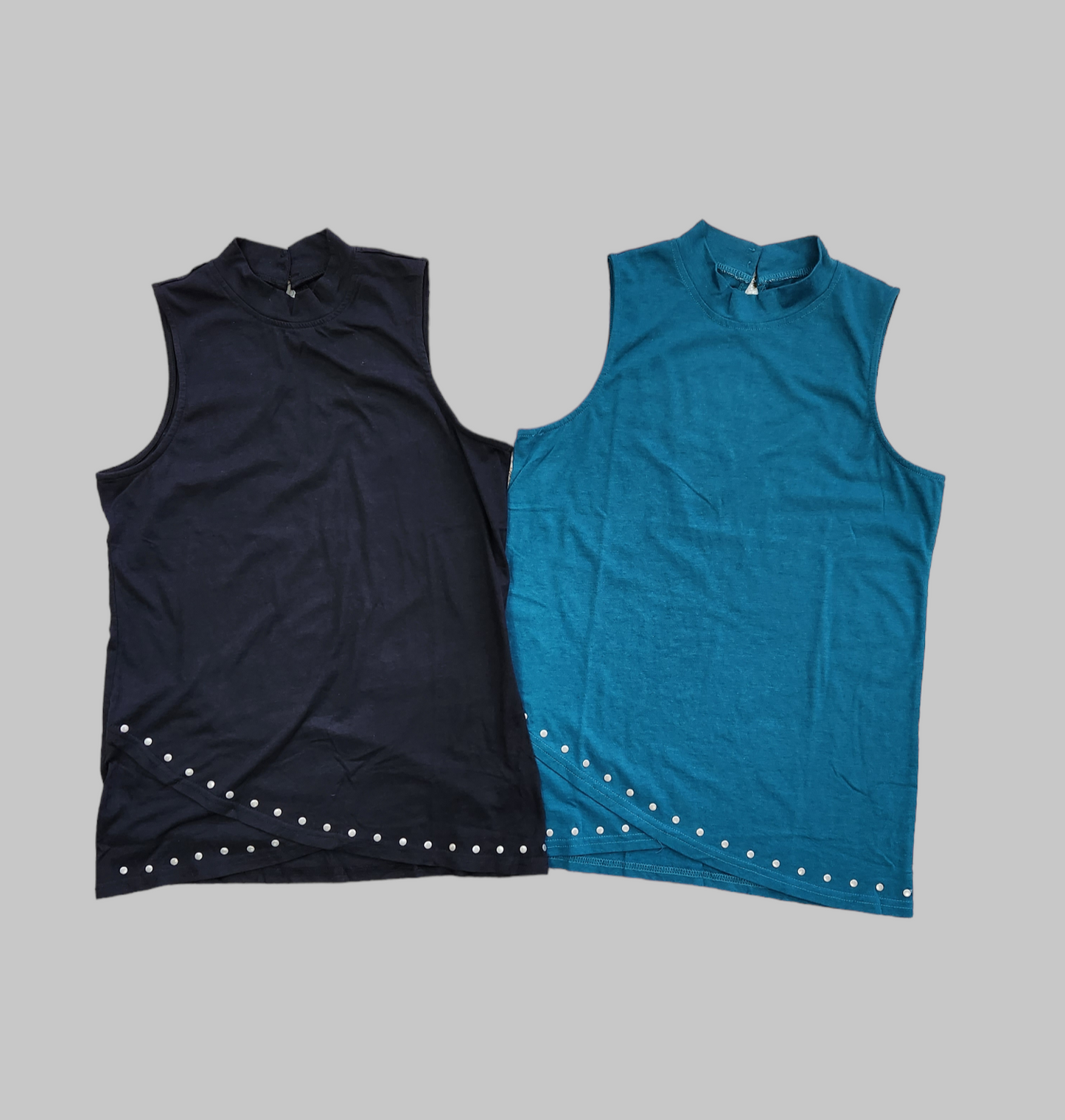 Panhandle Tulip Hem Mock Neck Top