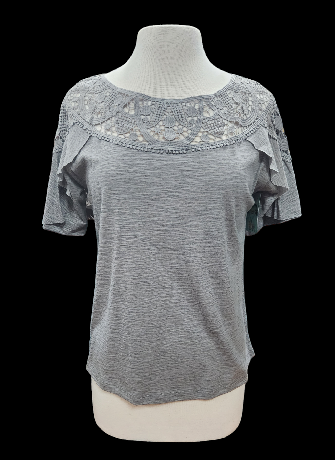 Crochet Flutter Short Sleeve Top