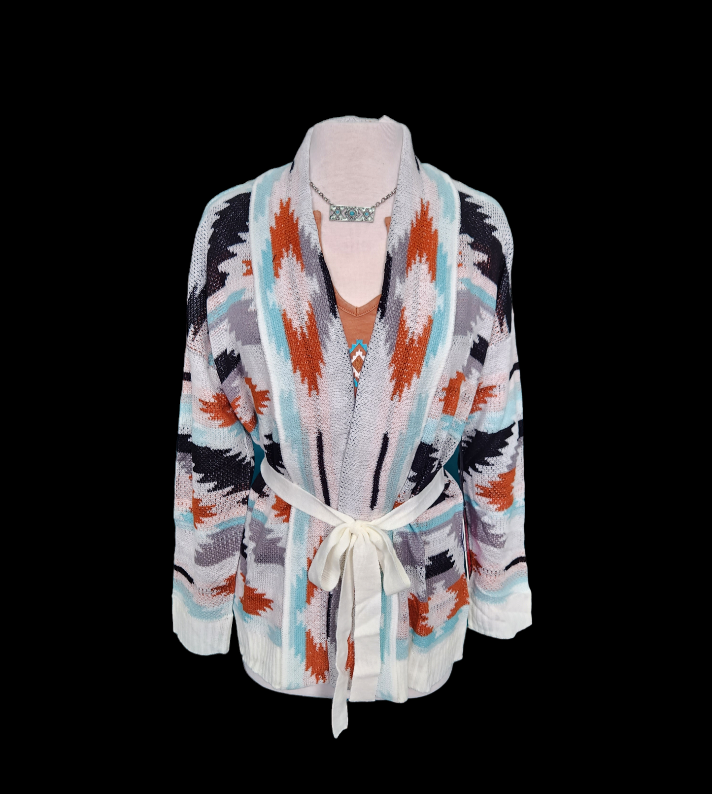 Rock & Roll Aztec Belted Cardigan