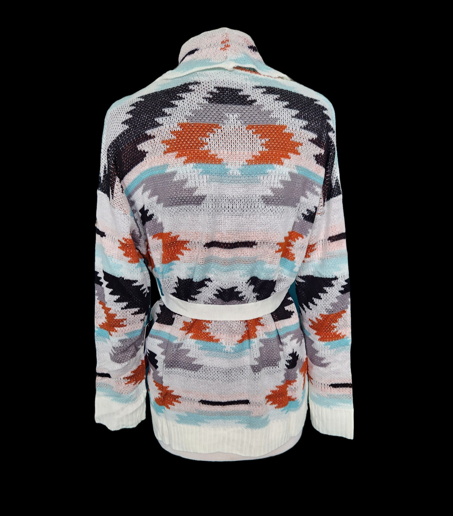 ROCK & ROLL AZTEC BELTED CARDIGAN