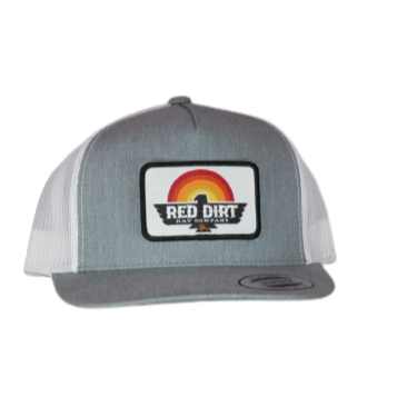 RED DIRT EARLY BIRD HEATHER GREY/WHITE HAT