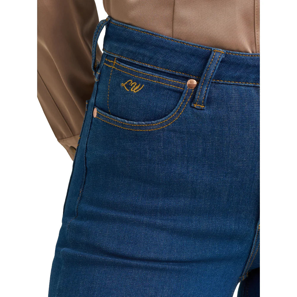 Wrangler X Lainey Wilson Ladies Cheeky Wide Leg Blue Jean