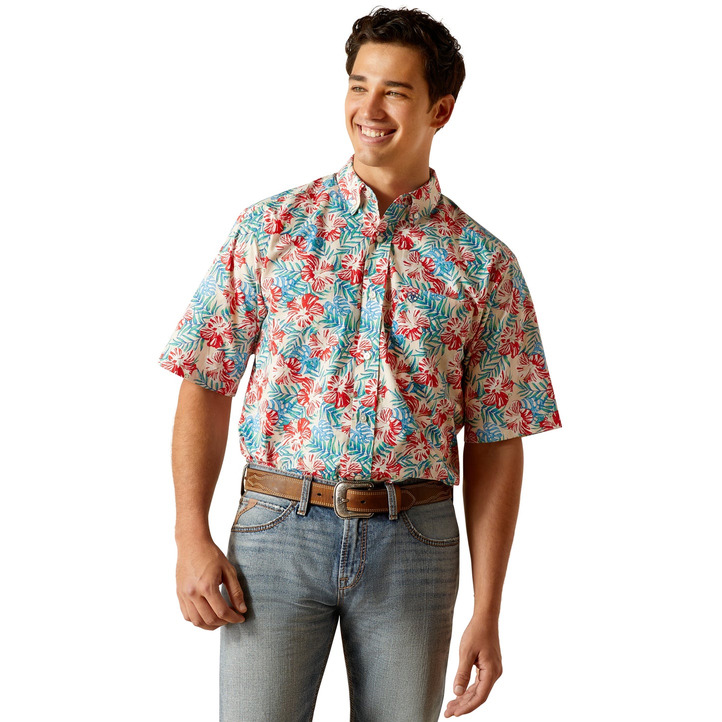 ARIAT BEACON RED DILLAN SHORT SLEEVE SHIRT