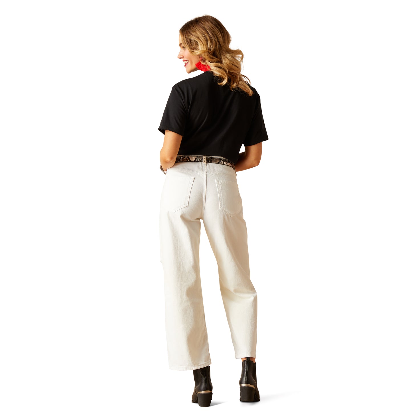Ariat Ladies Ultra High Rise Tomboy Wide Crop Leg Jeans