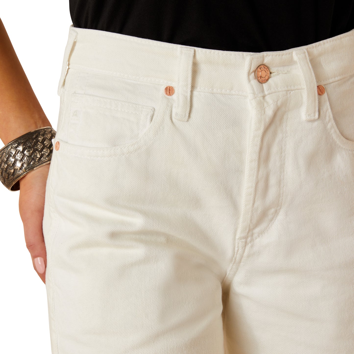 Ariat Ladies Ultra High Rise Tomboy Wide Crop Leg Jeans