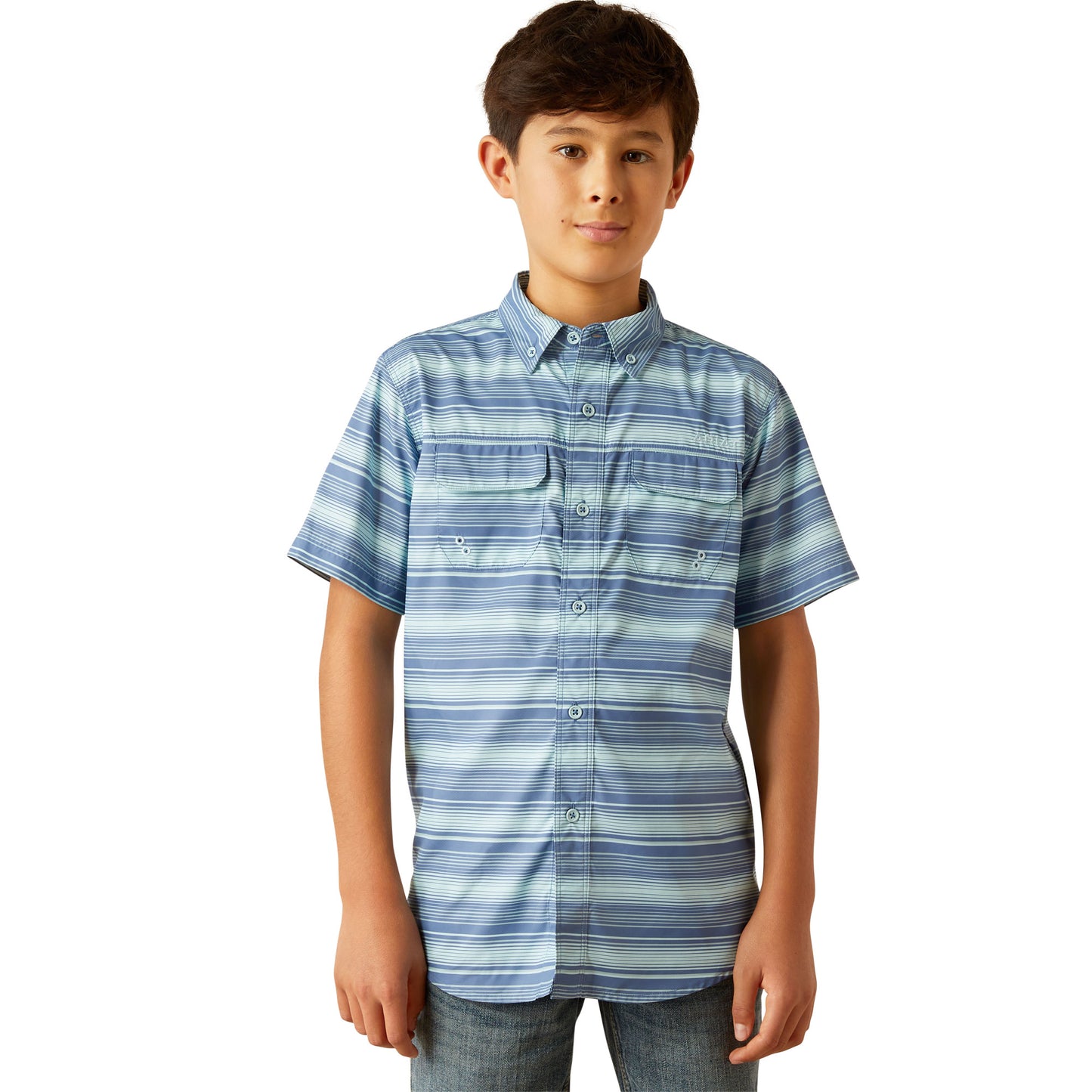 Ariat Youth VentTEK Outbound Blue Raven Classic Fit Shirt