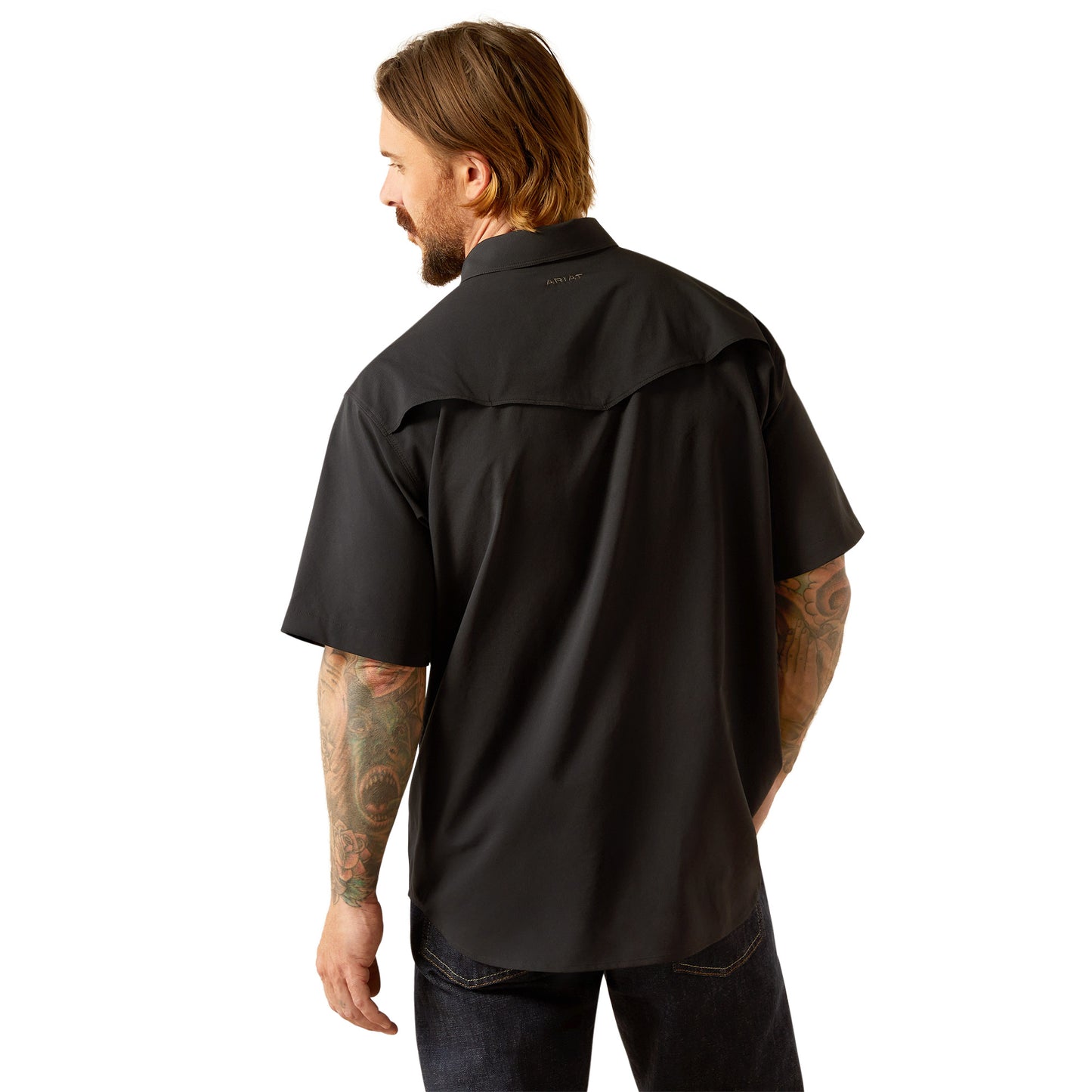 ARIAT VENTTEK BLACK SHORT SLEEVE SHIRT