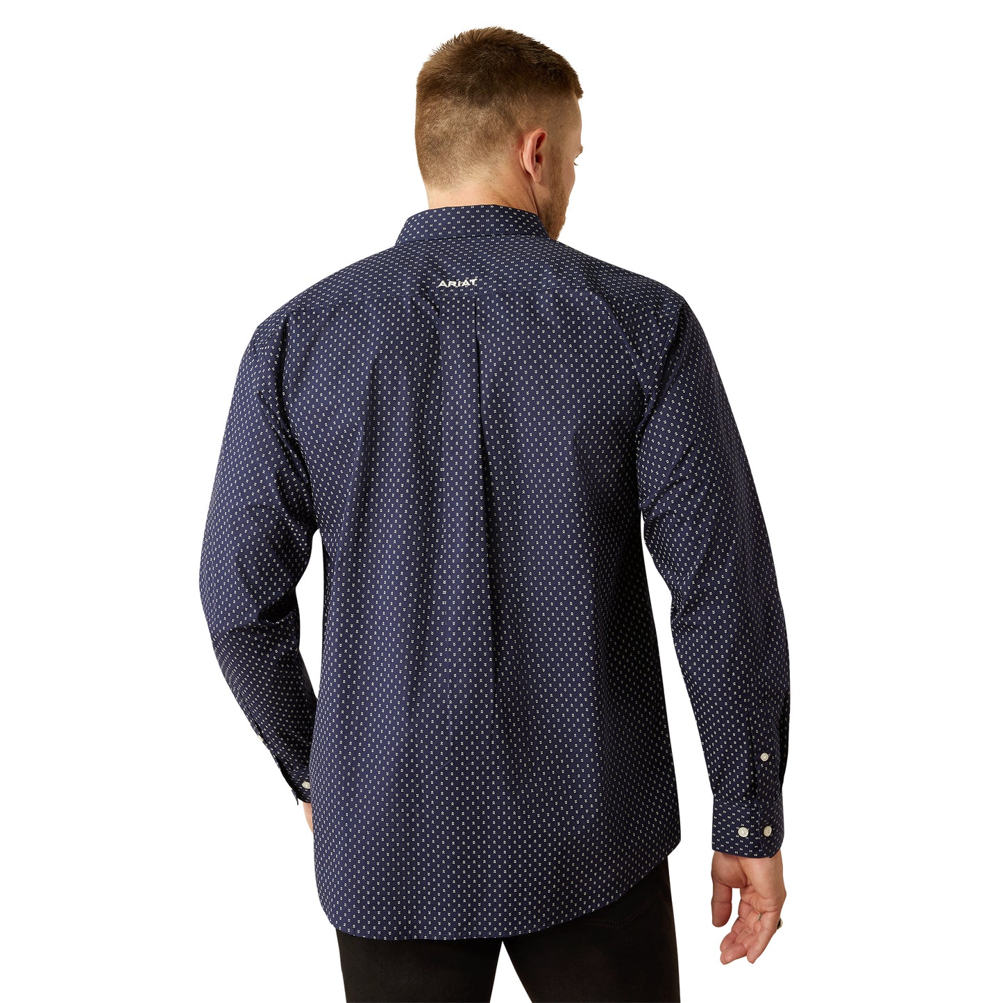 Ariat Carmine Navy Classic Fit Long Sleeve Shirt