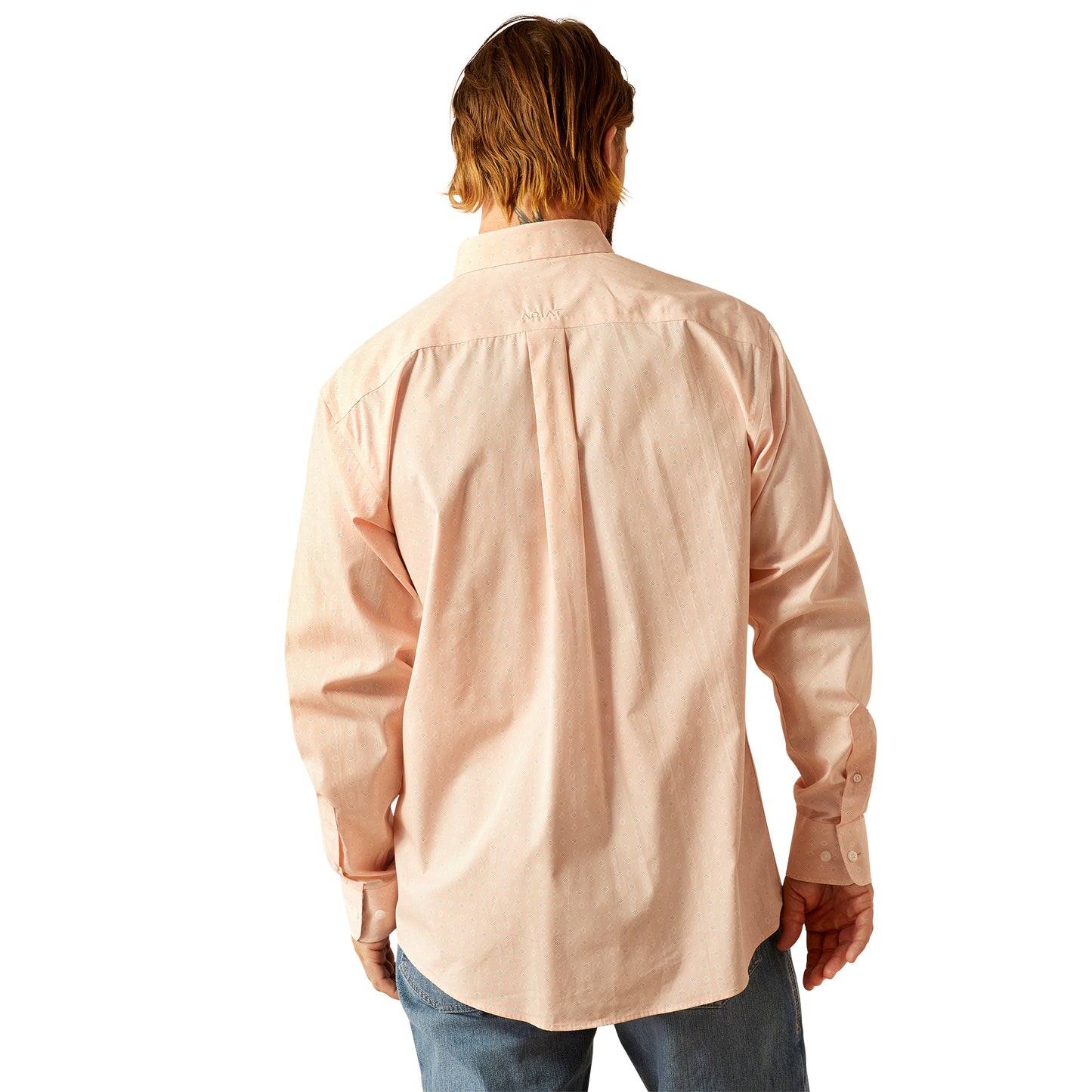 ARIAT WRINKLE FREE ASHTON PINK LONG SLEEVE SHIRT