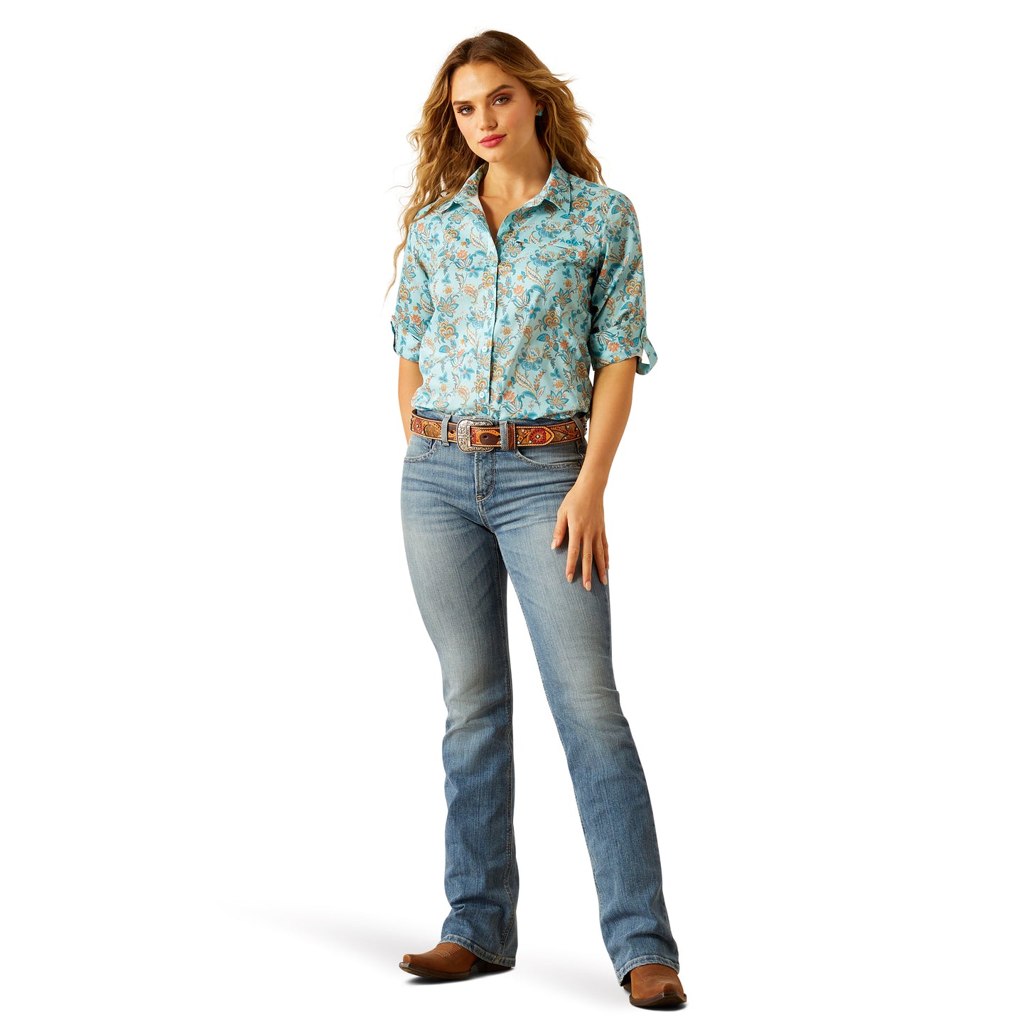 Ariat VentTek Blue Paisley Floral Shirt