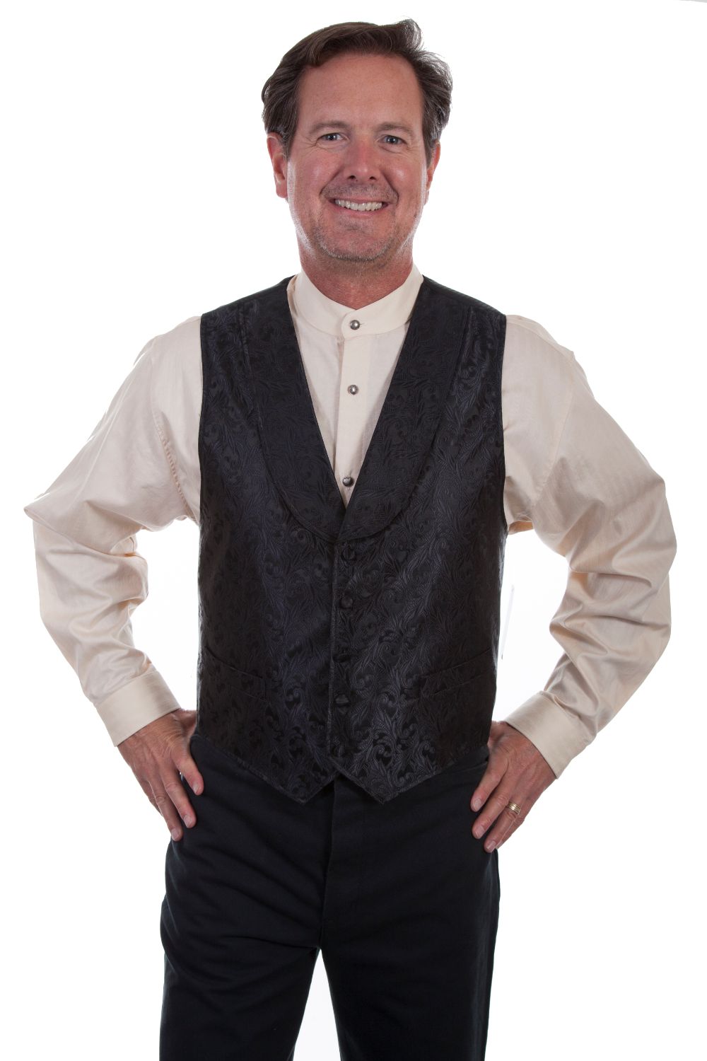 SCULLY BLACK SHAWL COLLAR VEST