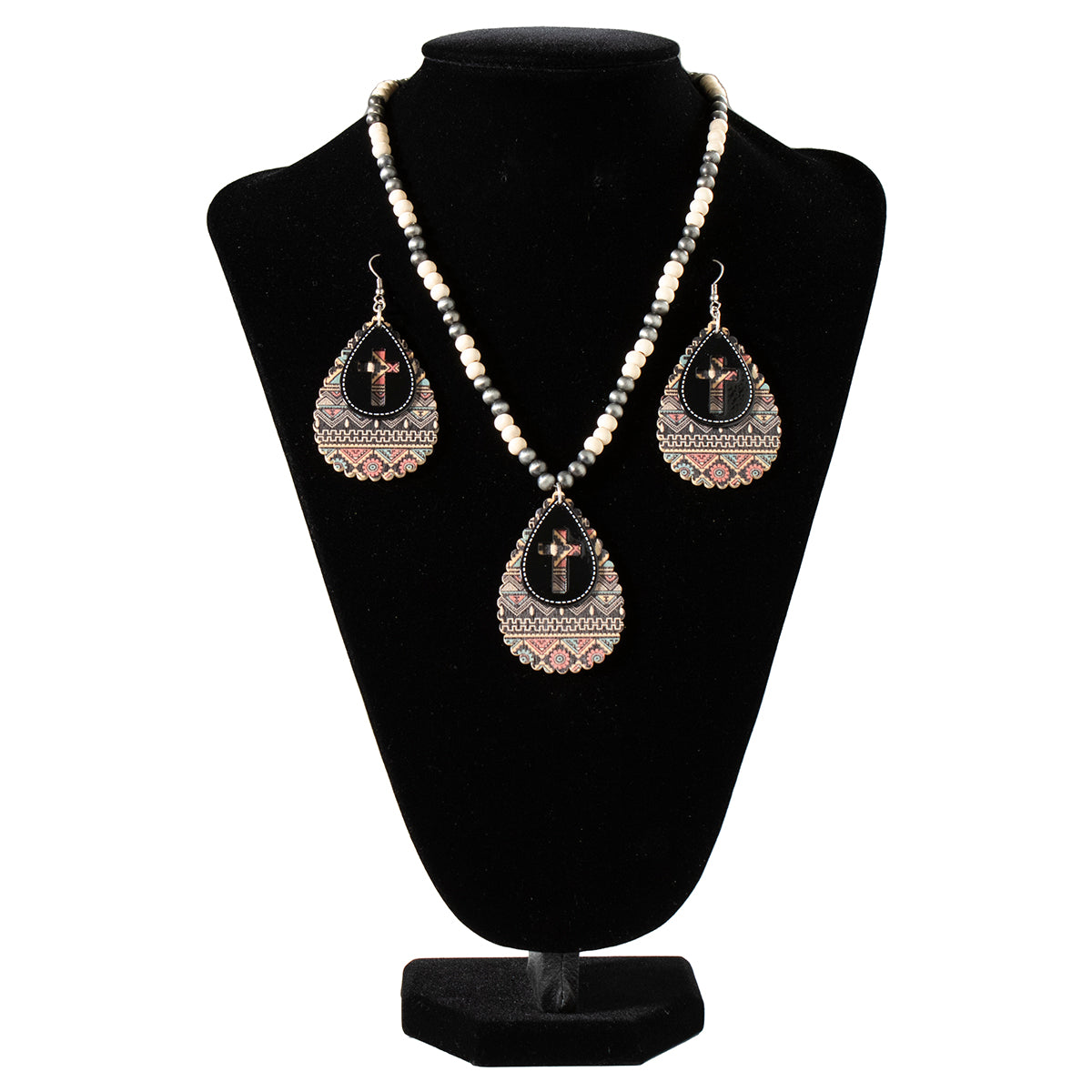 Cross Multi Color Jewelry Set