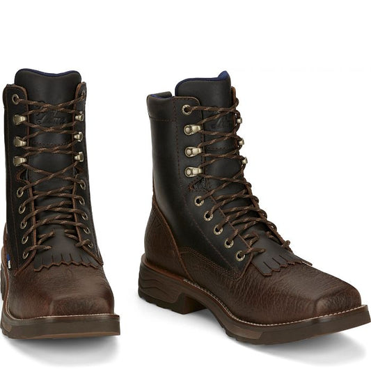 Tony Lama High Range Brown Pecan 8" Waterproof Comp Toe Work Boot