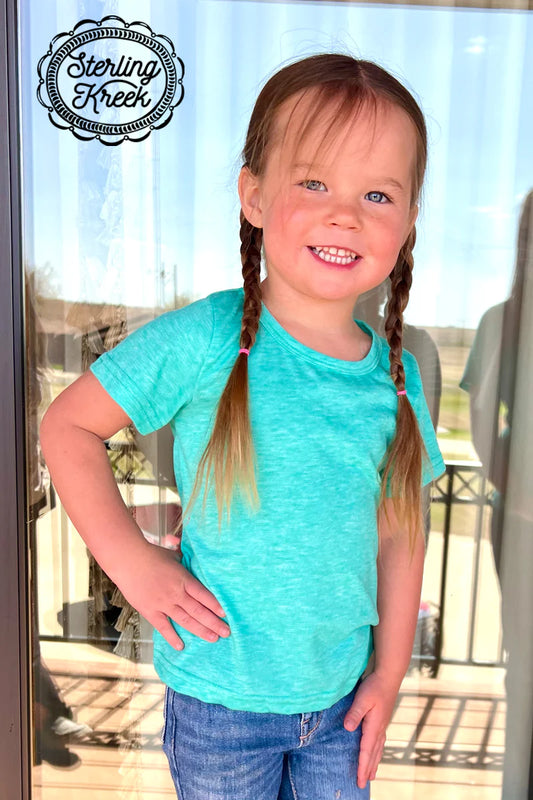 SIMPLE STERLING GIRLS TURQUOISE TOP