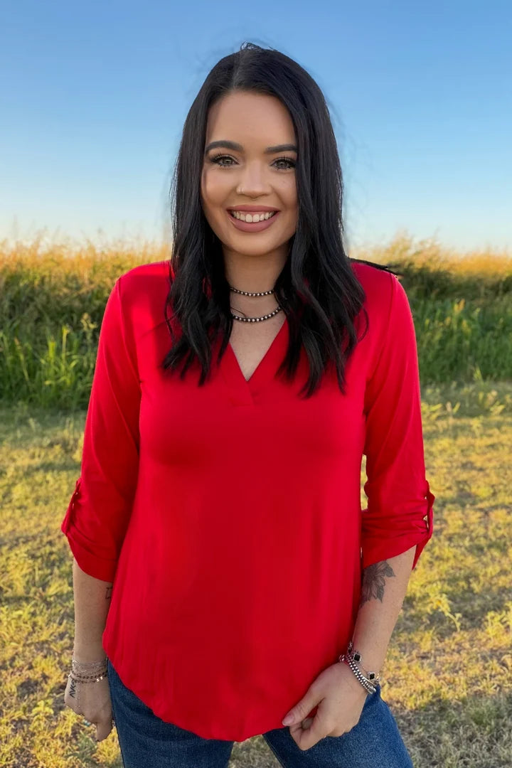 Red Klassic Charm Top