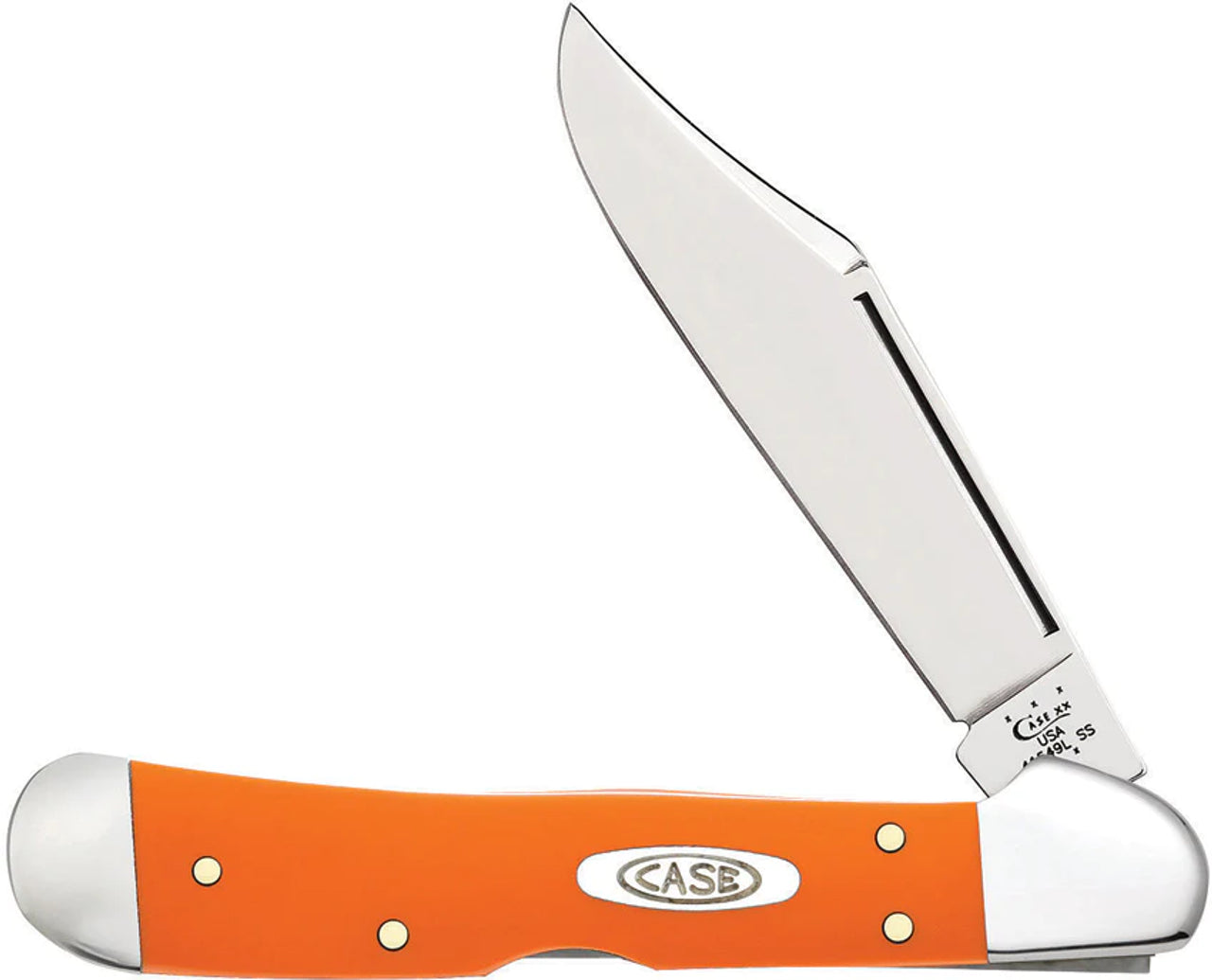 Case Smooth Orange Synthetic CopperLock Knife