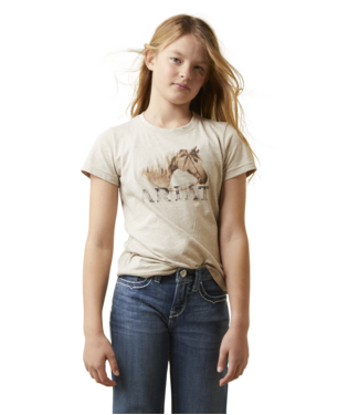 Ariat Girls Oatmeal Caballo Tee