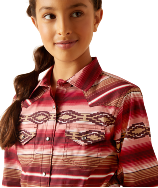 Ariat Girls Blushing Serape Long Sleeve Shirt