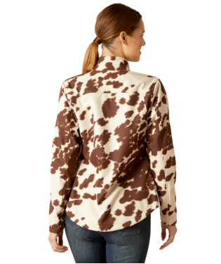 Ariat Ladies Team Softshell Cow Print Jacket