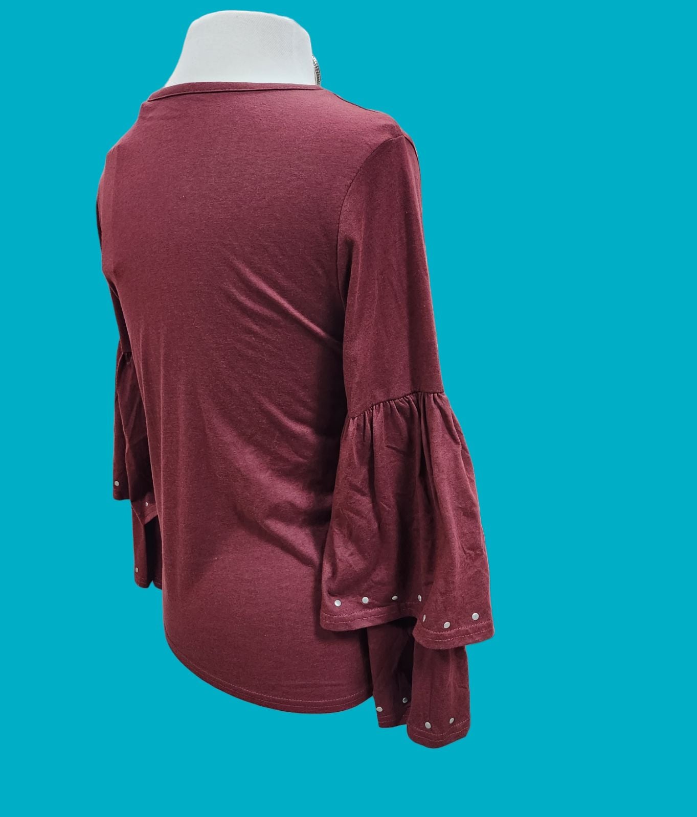 PANHANDLE TWO TIERED BELL SLEEVE TOP