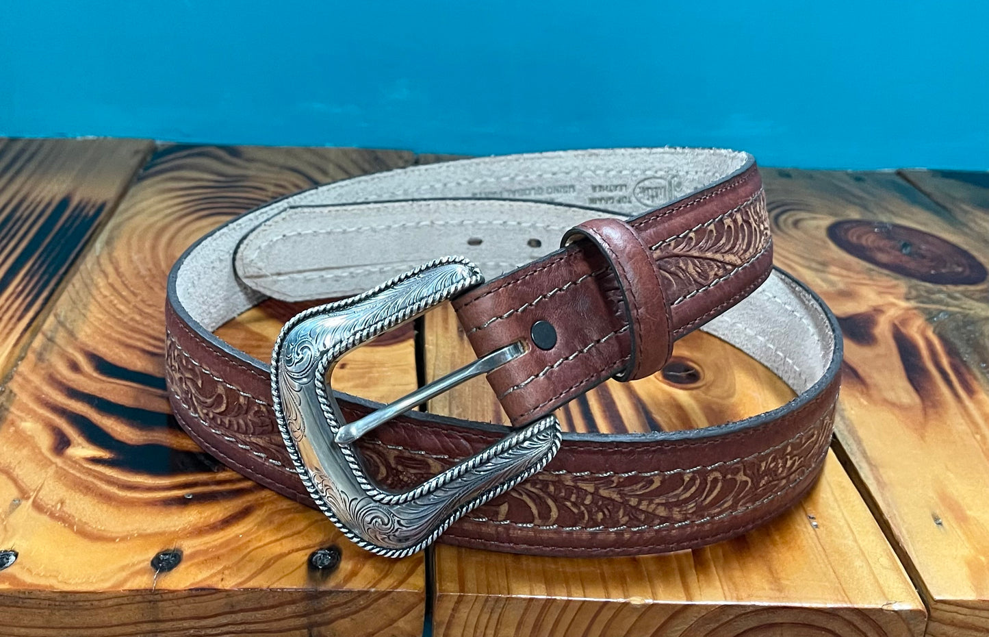 Justin Men's Dark Brown Sheridan Belt