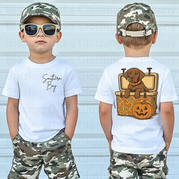 Halloween Southern Boy Brown Lab Short Sleeve Shirt