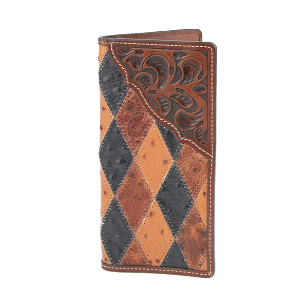 Mustang Ridge Ostrich Leather Western Wallet