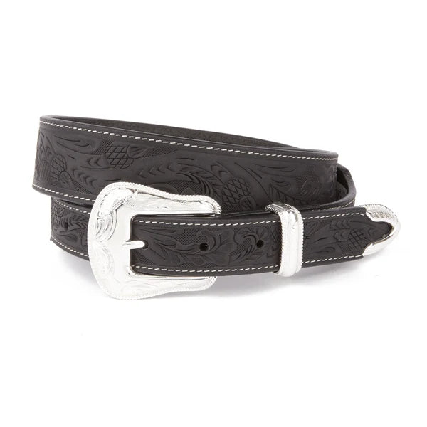 Mustang Ridge Crazy Horse Floral Leather Belt
