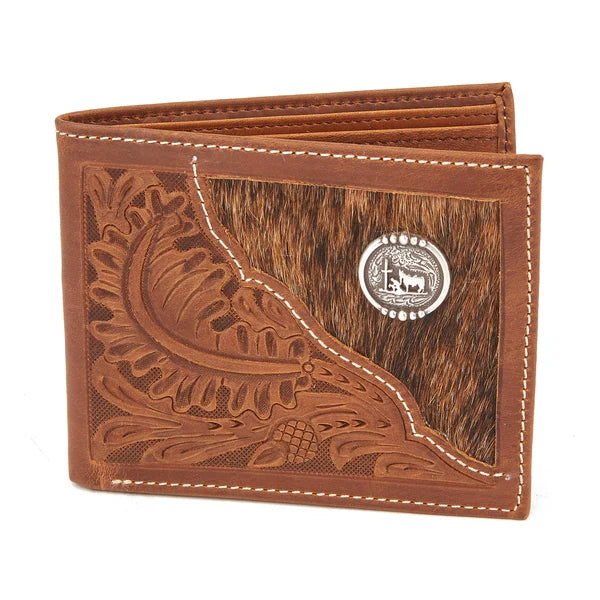 Mustang Ridge Tan Crazy Horse Leather Bifold Wallet