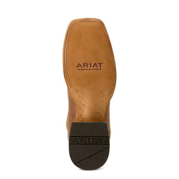 Ariat County Roads Wheat Tan Wide Square Toe Cowboy Boot