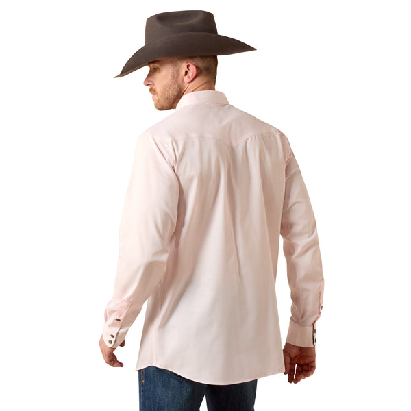 Ariat Wrinkle Free Barely Pink Refined Slub Fitted Shirt