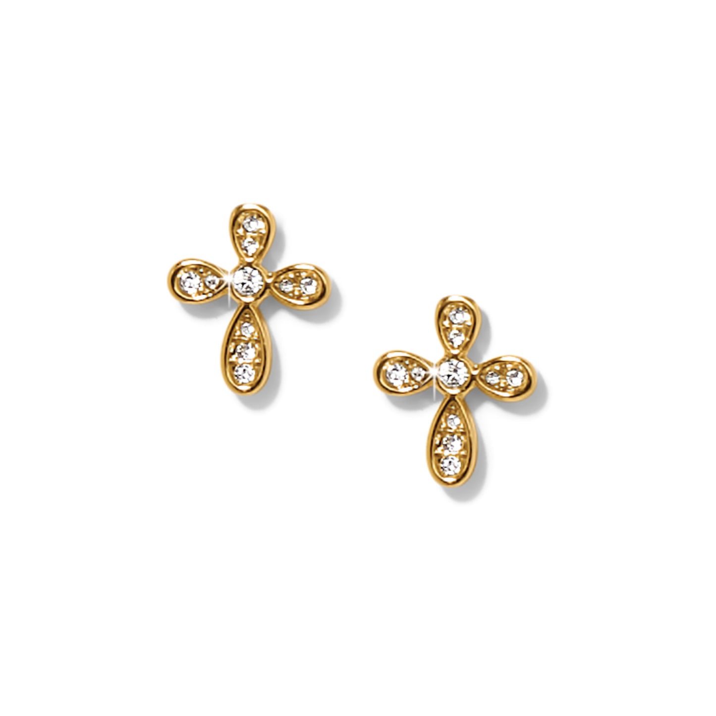 Brighton Enchanting Gold Cross Post Earrings