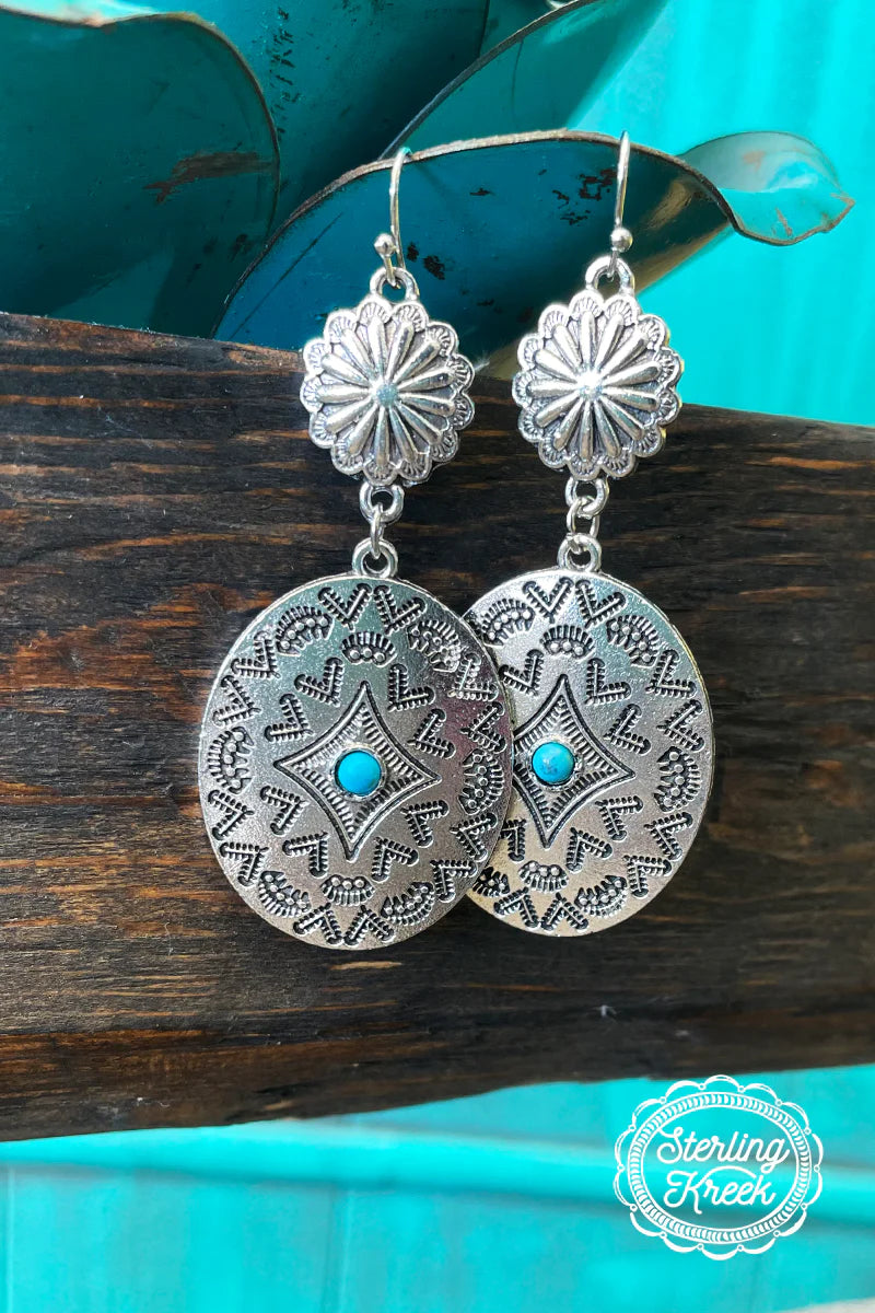 STERLING KREEK TOMBSTONE DANGLE EARRINGS